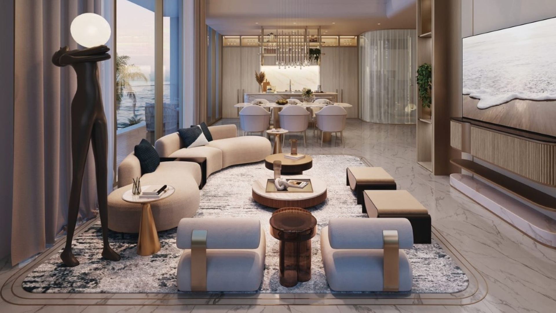 BEACH Walk Grand II by Imtiaz na Dubai Islands s výhledy na moře