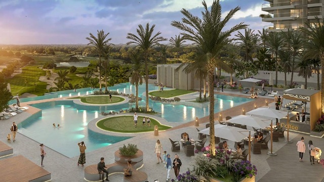 Golf Greens Apartments luxusní výhledy na bazény a hřiště